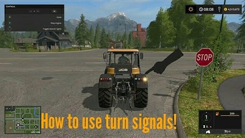 How to use Turn signals in Farming Simulator 17 (xbox one)