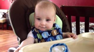 Jack's first meal (5.5 months)