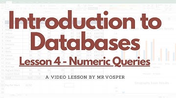 Database Lesson 4 - Numeric Queries - Query Design IGCSE ICT