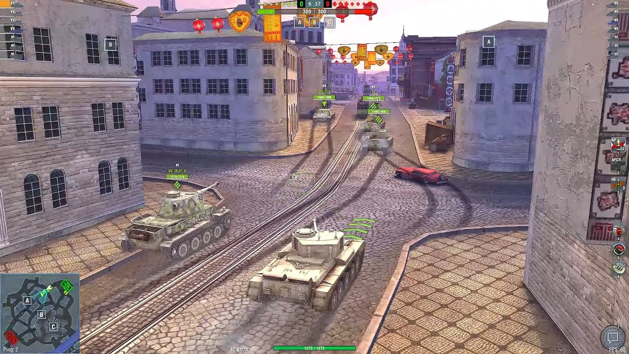 Dynasty's Pearl map with the Comet VII tank in World of Tanks Blitz (battle 23) (7 vs 7 battle)
