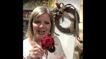 How to make a Ladybug Grapevine Wreath