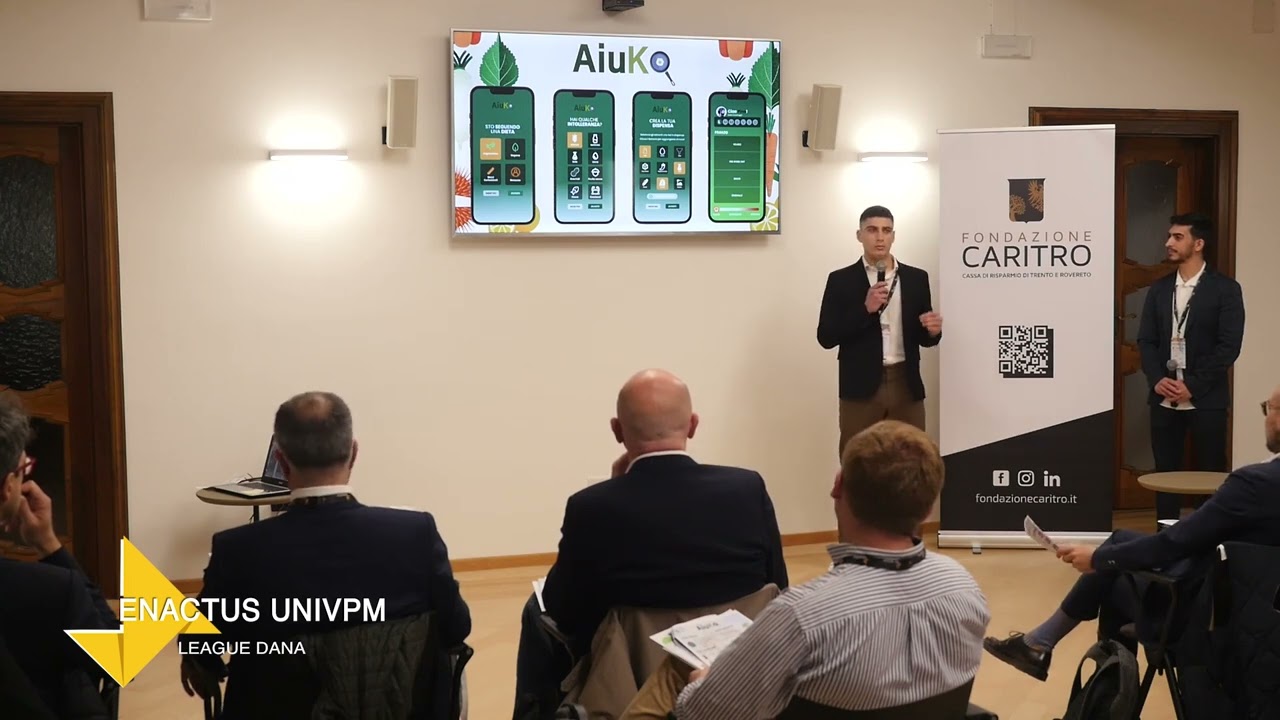 Enactus UNIVPM presentation during Opening Round NC2023 at League Dana