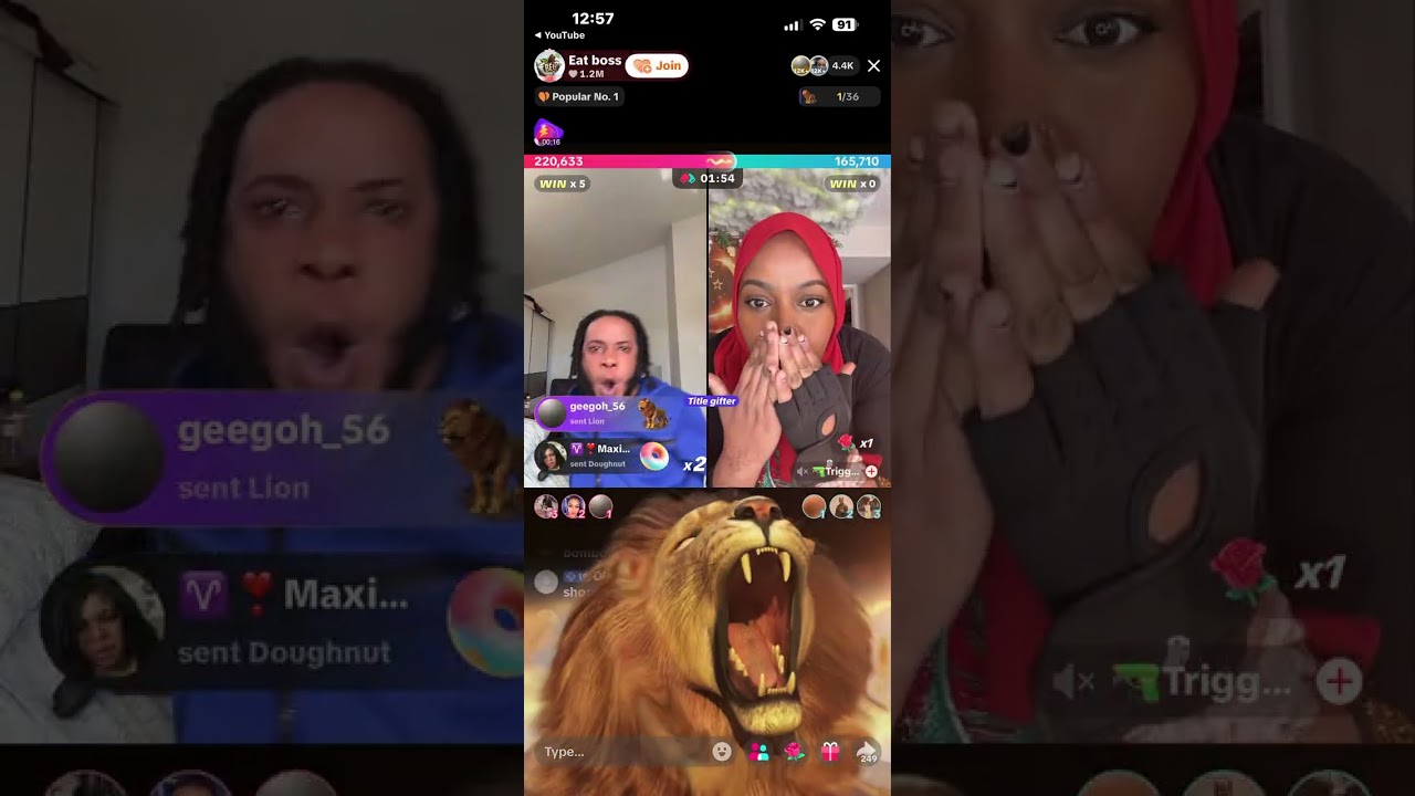 Eatboss vs 🔫trigger... tik tok live pt#3 😂