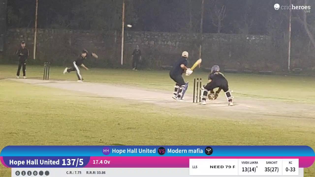 Modern mafia vs Hope Hall United live cricket match | GAME OF RUN - SATURDAY NIGHT  live - Nichay 3