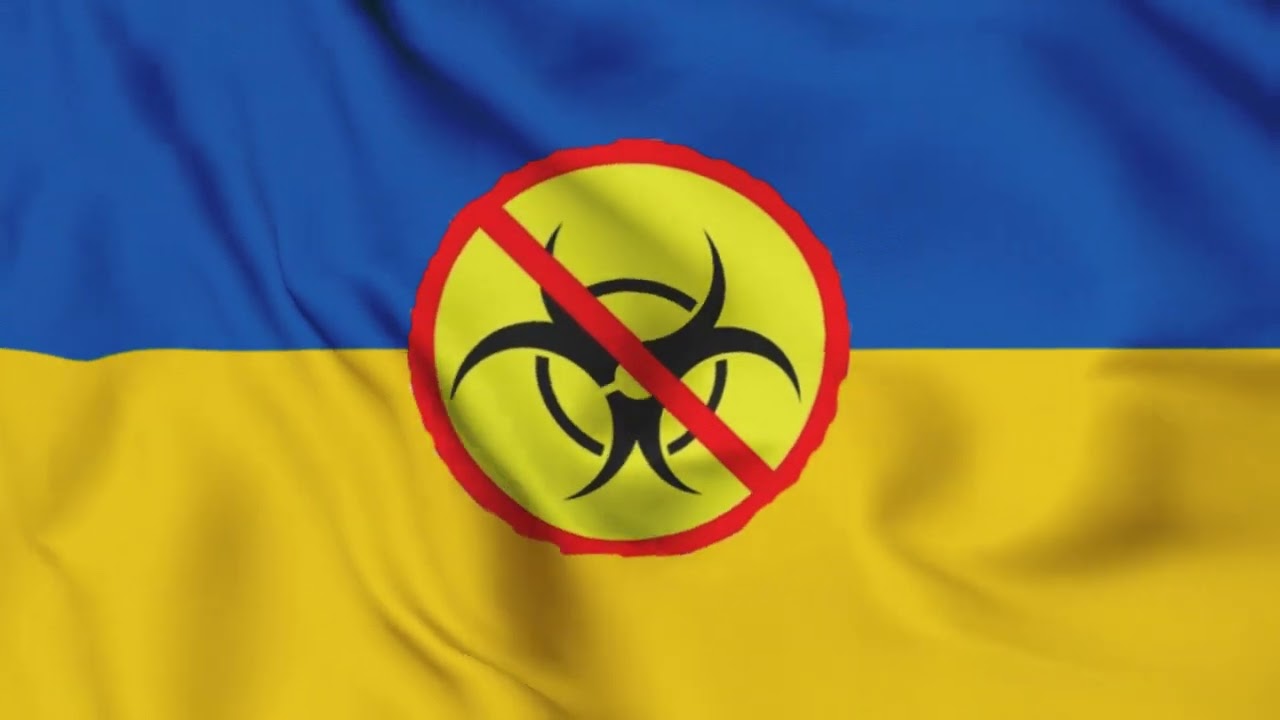 Ukraine Flag with peace message / free 4k stock footage