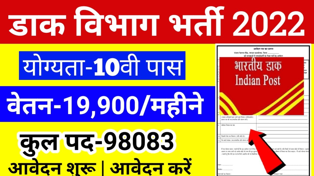 Post Office 98083 Post Online Apply // Post Office Recruitment 2022
