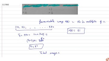 A three digit number, which is a multiple of 11, is chosen at random. Probability that the num