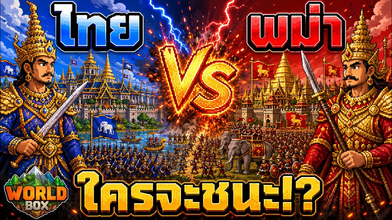 อาณาจักรพม่า VS อาณาจักรไทย ใครจะชนะ!? | WorldBox