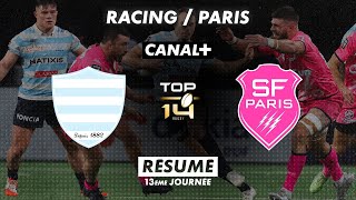 Le résumé de Racing 92 / Stade Français Paris - TOP 14 - 13ème journée