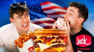 Brits try Jack In The Box for the first time!