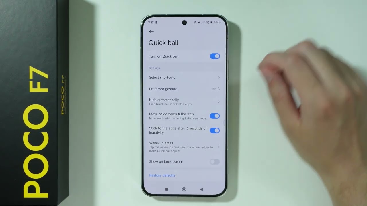 POCO F7: How to Turn ON/OFF Quick Ball