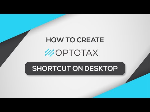 Create OPTOTAX Shortcut on Desktop (EASY METHOD)