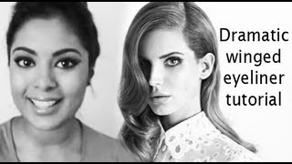 Dramatic winged eyeliner makeup tutorial / Winged eyeliner for hooded eyes