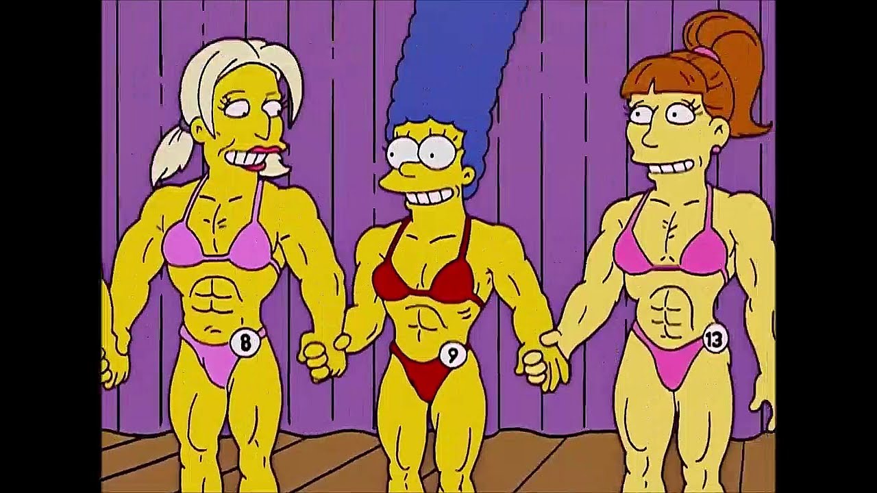 [The Simpsons] Marge Simpson's Muscular Body / Female Bikini Scenes ...