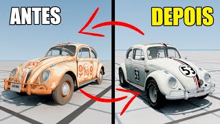 ENCONTREI um HERBIE ENFERRUJADO ABANDONADO no DESERTO! - BeamNG.Drive