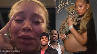 Latto RESPONDS After 21 Savage Gets Her Pregnant Shows Baby Bump At Album Release Party