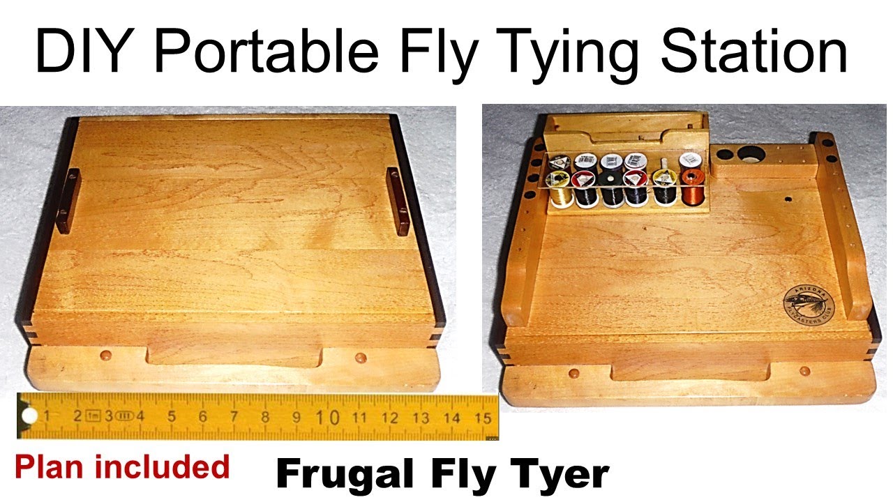 Portable Fly Tying Station - DIY Compact Station for Tying and Storage of  Materials ,Vise & Tools. 