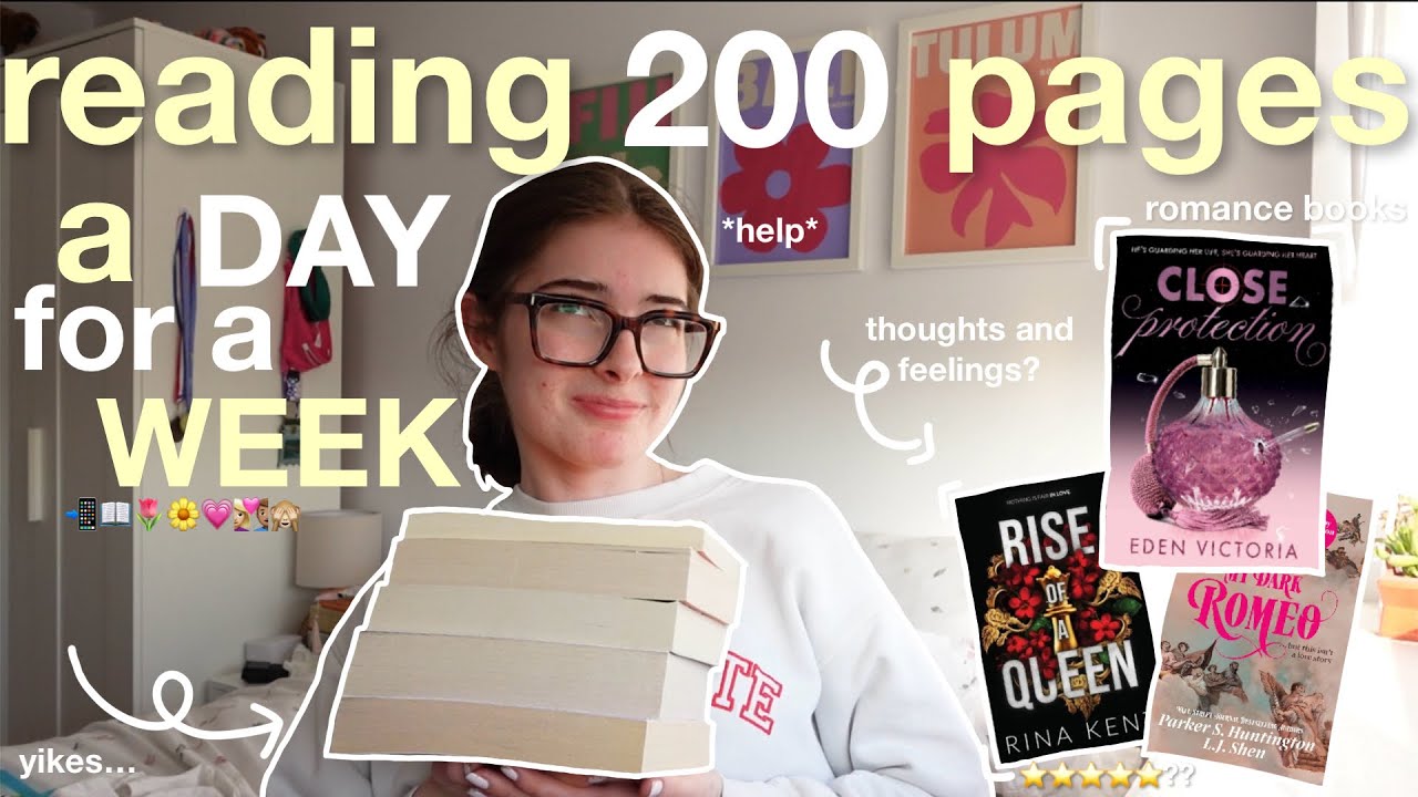 I tried reading 200 pages EVERYDAY for a week 📖💌 spoiler free reading ...