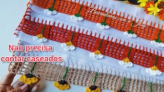 🌷 BARRADO FACIL FLORZINHA #crocheting #barradinho #crochet #crochet #croche #crochetknitting