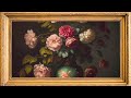 Flowers  framed painting  tv wallpaper