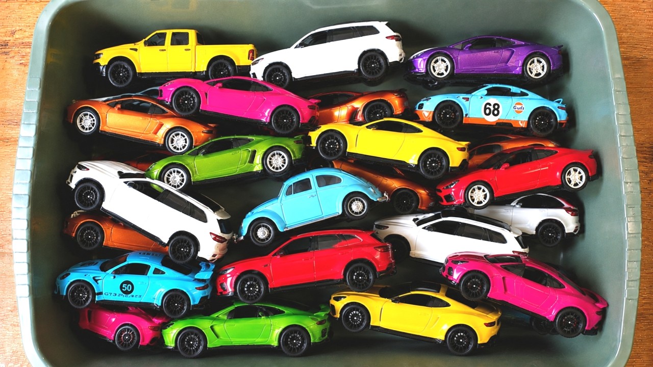 Box Full of Model Cars -Mazda Mx5--Koenigesgg Jesko,Lamborghini