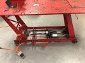 Harbor Freight Motorcycle lift table air over hydraulic pump upgrade/modification