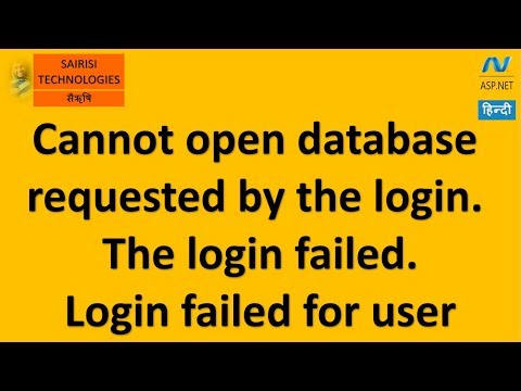 FIXED ERROR Cannot open database requested by the login The login failed