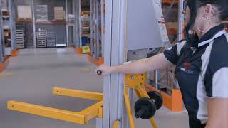 Aluminium Manual Aerial Work Platform Trolley Duct Lifter Capacity 350Kg MER35 & MER50