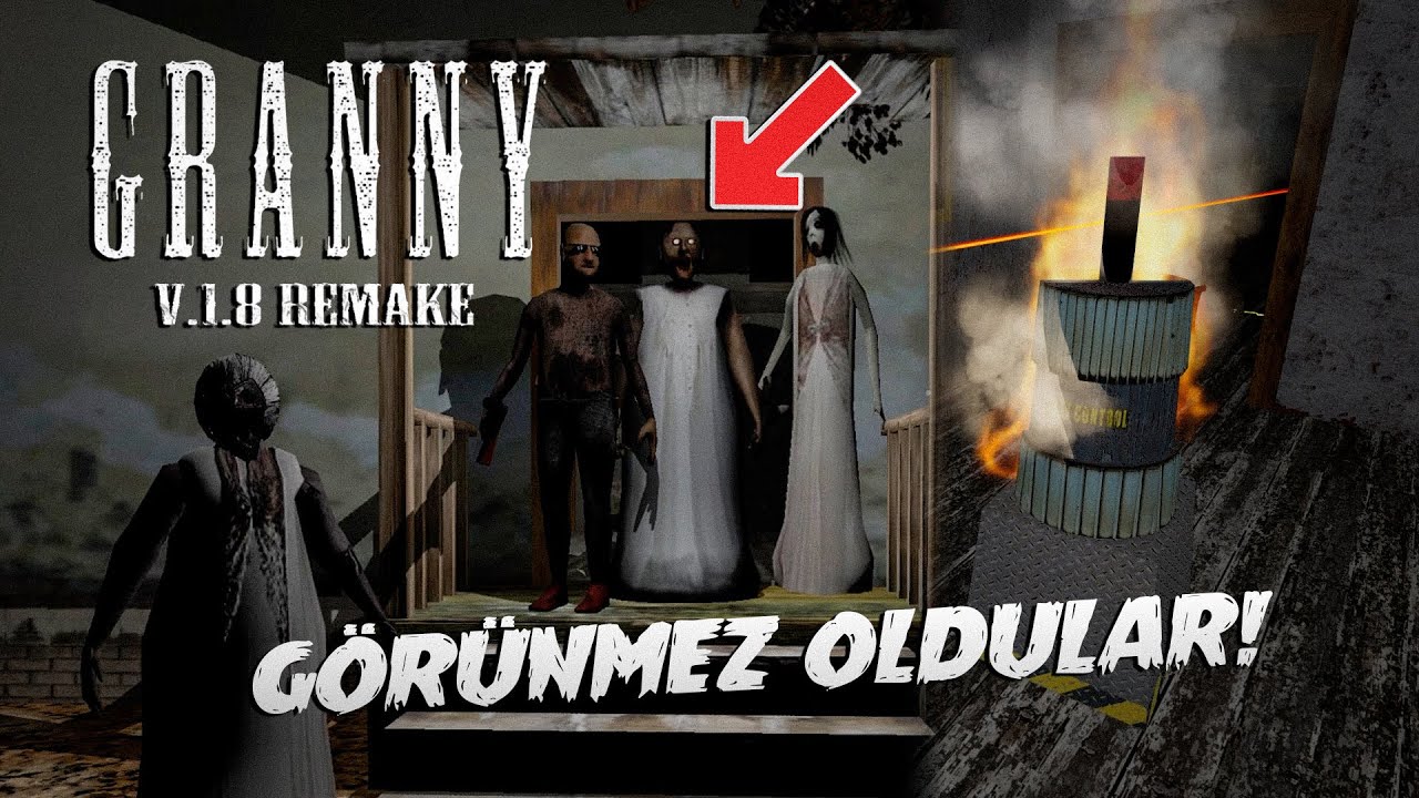 GRANNY VE GRANDPA GÖRÜNMEZ OLDU! (MESUT KOMİSER SİLAHI) - Granny Remake 1.8