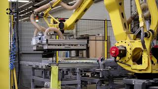 Automated Palletizing System For Various Furniture Packages Robotic Palletizer