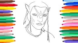 Avatar 2 coloring pages / Coloring book by Avatar / Drawing Avatar / How to draw Avatar