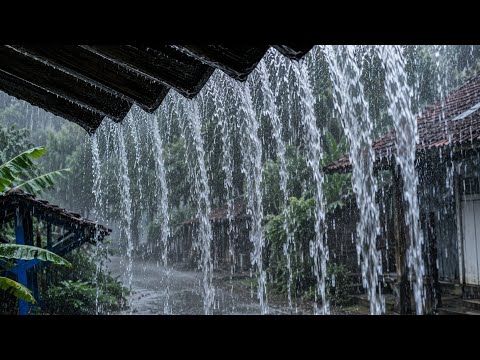 Fall Asleep in 3 Minutes Heavy Rain on Tin Roof for Deep Sleep and Stress Relief