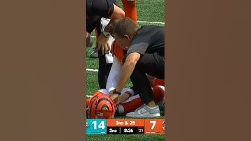 Joe Burrow goes down with an ANKLE injury but gets up Bengals vs Jaguars #shorts #nfl #bengals #nba