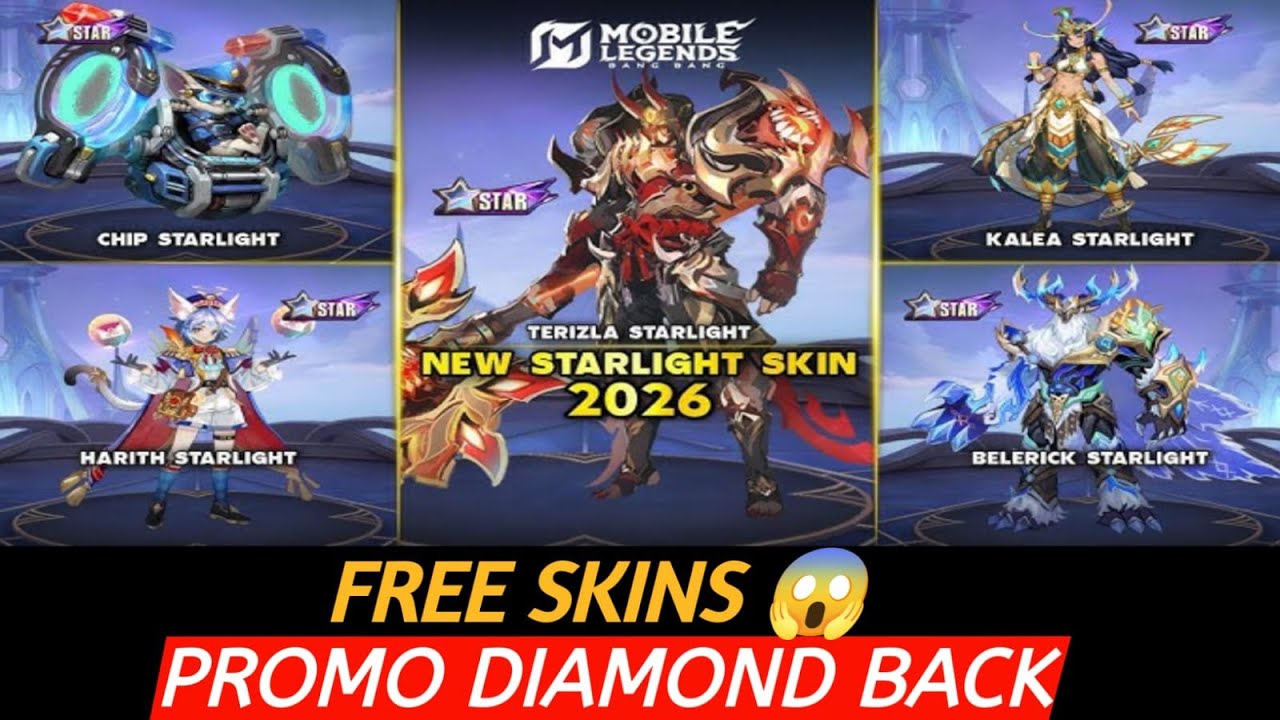 ( हिंदी) UPCOMING STARLIGHT SKIN 2026 || FREE SKINS || FANNY LEGEND SKIN 