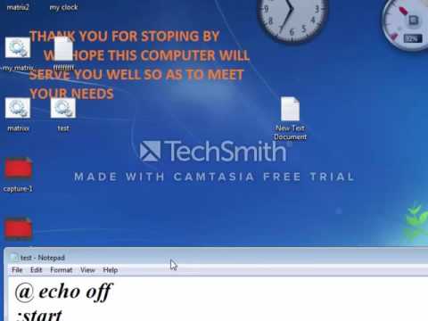 how to create a clock in notepad (updated)