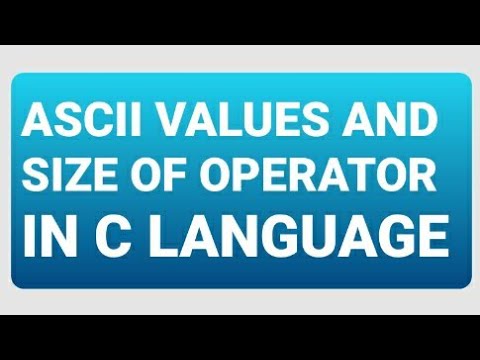 ASCII VALUES AND