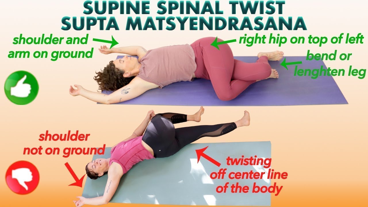 Supine Spinal Twist Pose (Supta Matsyendrasana) - How To Do Properly &  Muscles Worked