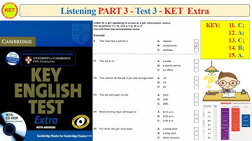 KET Extra - Listening Part 3 - Test 3 (Transcript + Key)