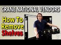 How To Remove Crane National Vendors Shelves and Trays.