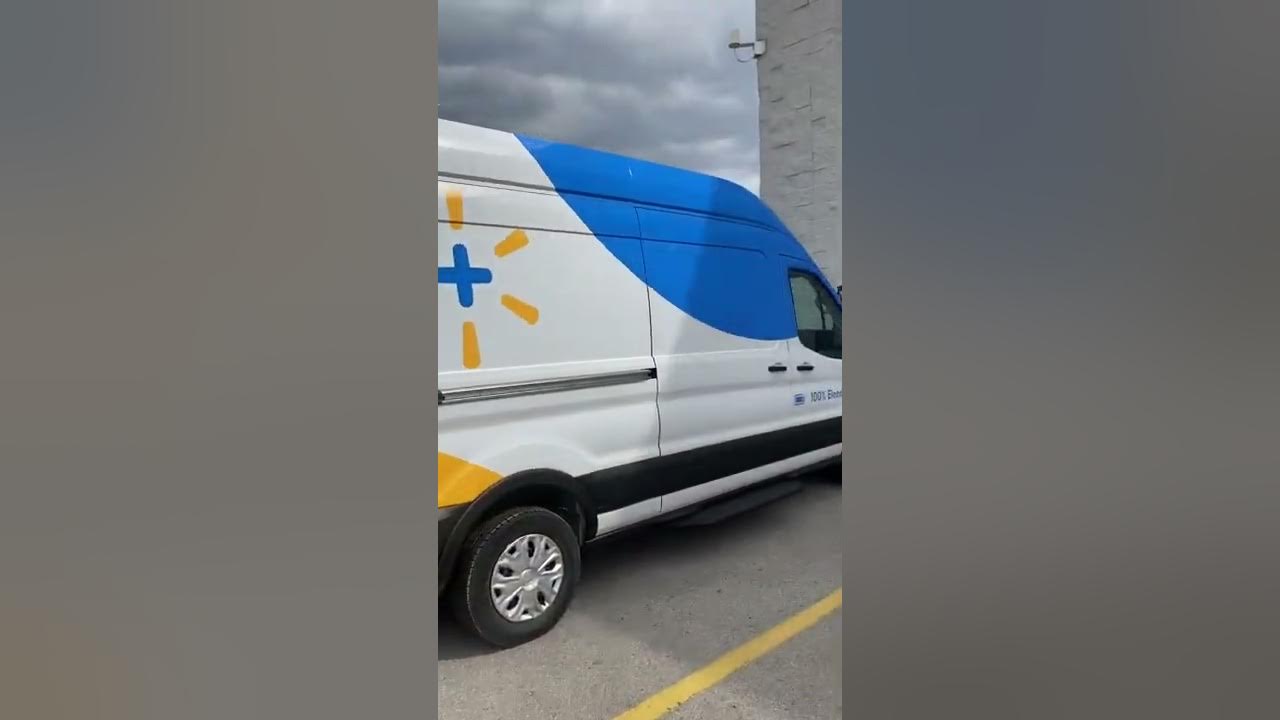 Walmart electric delivery van in Tulsa OK. YouTube