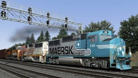 Railworks BNSF transporting dead ES44 Maersk GP60M leading!