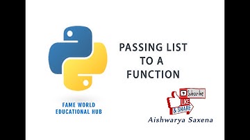 #50 - Passing List to a function - Format Function in python - Python Programming