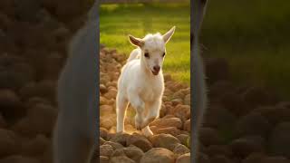 Baby Goat Epic Fence Jump &amp; Hay Chaos! 🐐🔥 #babygoat #cutegoat #goat #fyp #shorts  #dreamcore #nature
