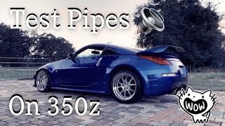 350Z Z1 Motorsports test pipes installation video + before and after revs!