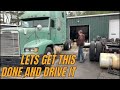Freightliner fld120 small tanks install and drive 2of2