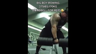 Big Boy rowing 375lb/170kg dumbbell for reps 🤯 #shorts