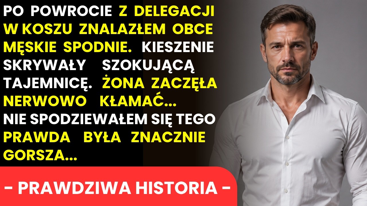 Jedna para obcych męskich spodni na dnie kosza na pranie zniszczyła osiemnaście lat małżeństwa. Wróciłem z delegacji późnym wieczorem. Żona powitała mnie uśmiechem: „Tak się stęskniłam”. Po chwili...