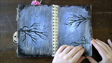 My 2nd COMPLETED Art journal - FLIP THROUGH