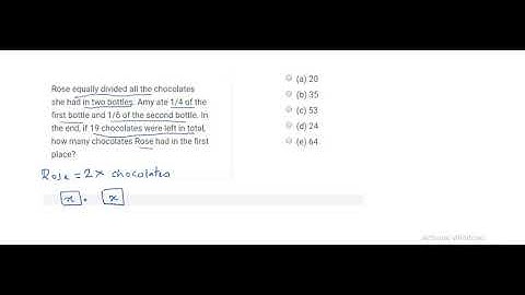 GRE Math/Quant Tutorial Arithmetic 363. Rose equally divided all the chocolates