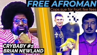 COP BUSTED AFROMAN'S DOOR - Crybaby Brian Newland - Now he hides behind his kids! Attorney reacts